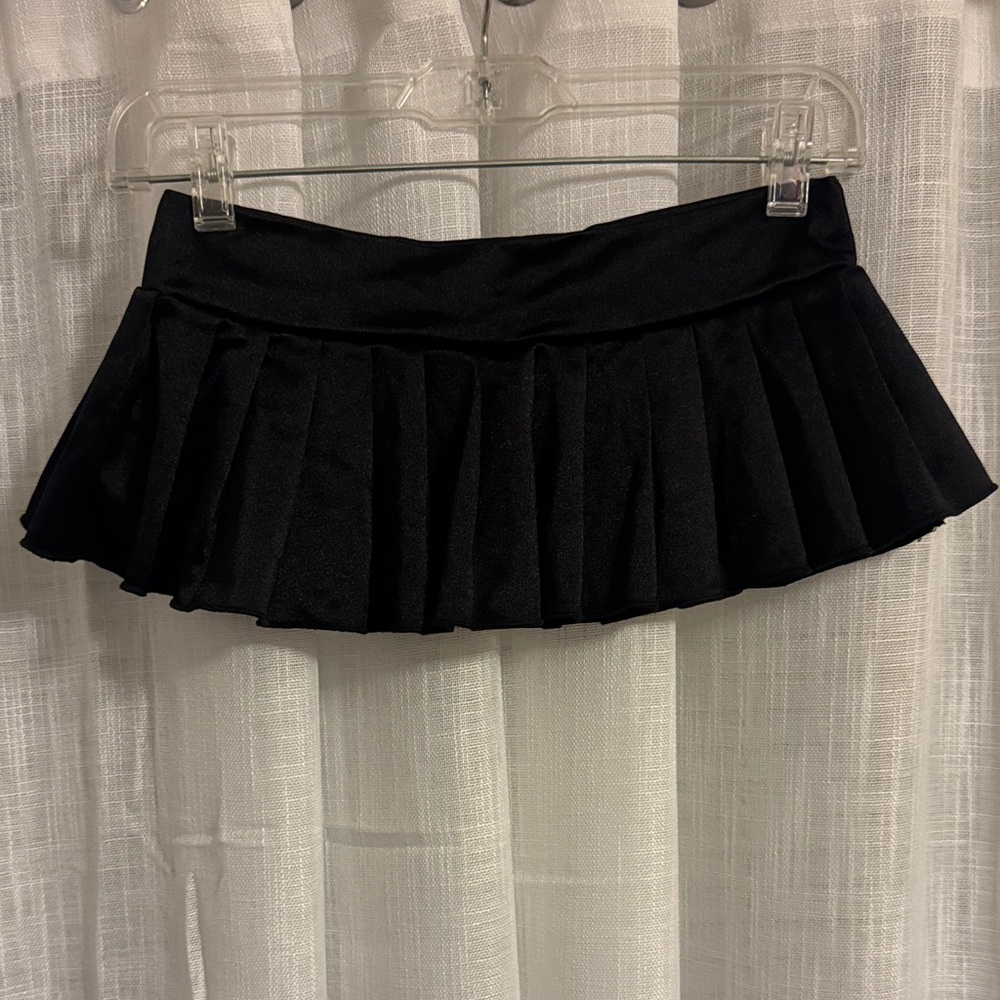 Folter | Black Mini Pleated Skirt